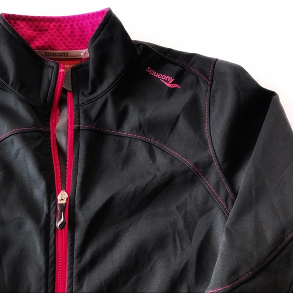 Saucony Jackets & Blazers - Black and Raspberry Saucony Zip-up Jacket